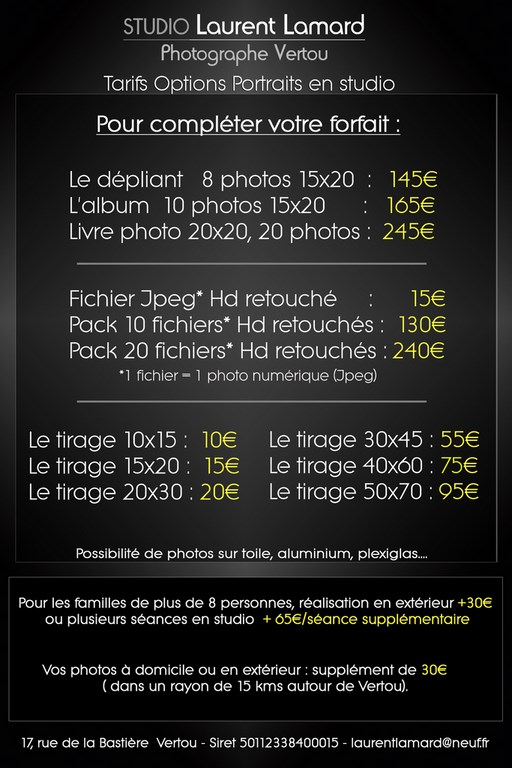 Tarif photographe Vertou